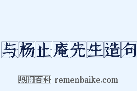 与杨止庵先生造句是什么意思的图片
